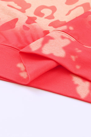 Pink Bleached Cheetah Print Sweatshirt