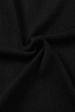 Black Zip up Mock Neck Ribbed Sleeveless Bodysuit