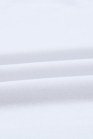 White Plain Crew Neck Pullover Sweatshirt