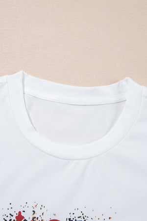 White Believe Christmas Father Graphic Crewneck T Shirt