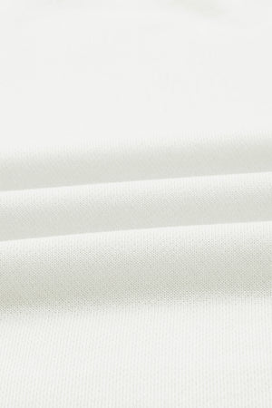 Beige Plain Crew Neck Pullover Sweatshirt