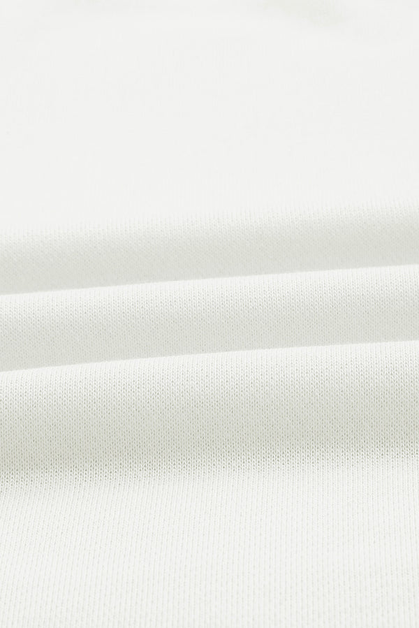 Beige Plain Crew Neck Pullover Sweatshirt