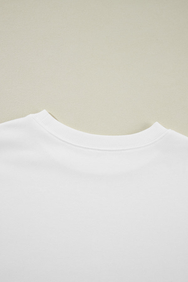 Solid Classic Crewneck Pullover Sweatshirt