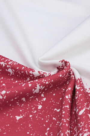 Fiery Red Tie-dyed Crew Neck Pullover Sweatshirt