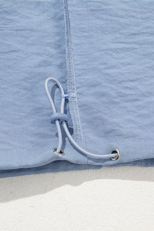 Myosotis Drawstring Elastic Waistband Pleated Loose Pants