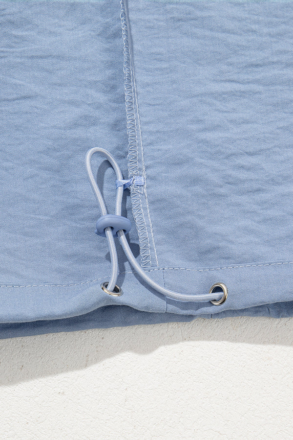 Myosotis Drawstring Elastic Waistband Pleated Loose Pants