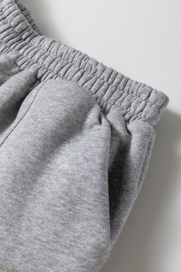 Gray Solid Exposed Seams Hoodie and Joggers Activewear Set