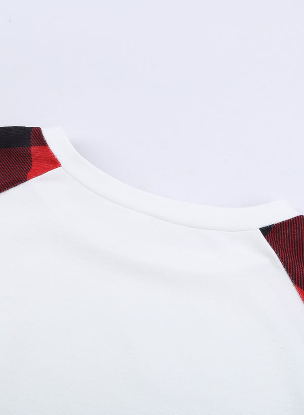 White Buffalo Plaid Long Sleeve Sweatshirt