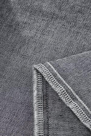 Black Plain Seam Detail Flared Bottom Ankle Length Jeans