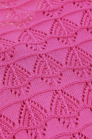 Rose Lightweight Buttoned Front Crochet Cardigan