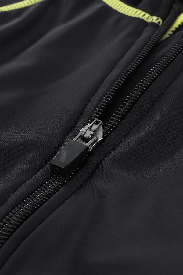 Black Seam Contoured Zip Front Wetsuit