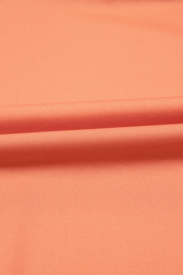 Grapefruit Orange Spaghetti Straps U Neck Pocketed Active Dress