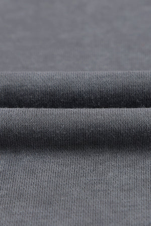 Gray Vintage Washed Puff Sleeve Sweatshirt
