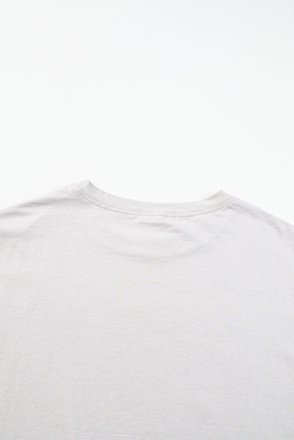Gray Rock & Roll Graphic Distressed Vintage Tee