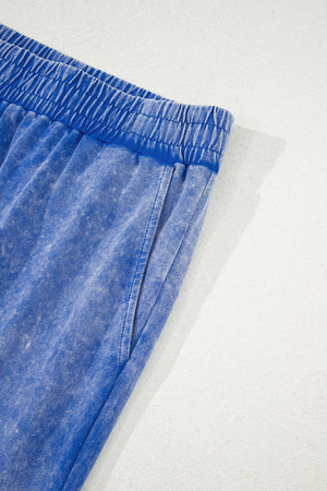 Lilac Floral Patch Exposed Seam Raw Edge Pants Set