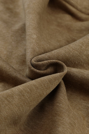 Khaki Exposed Seam Twist Open Back Oversized Sweatshirt