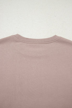 Dark Khaki GOBBLE Letter Graphic Thanksgiving Shift Sweatshirt