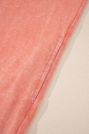 Flamingo Mineral Wash Tank Mini Dress with Pockets