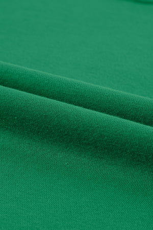 Green Solid Round Neck Raglan Sleeve Sweatshirt