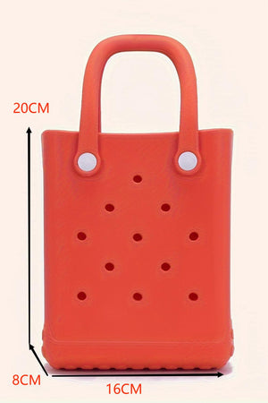 Fiery Red Waterproof EVA Random Decorations Hollow Tote Bag