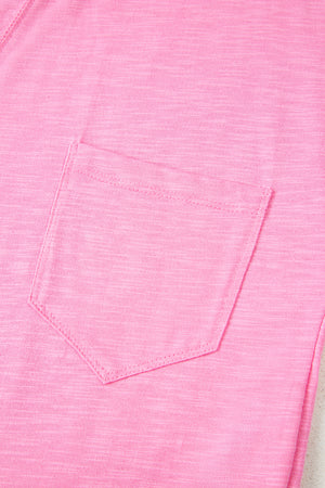 Sachet Pink Loose Fit Half Sleeve T Shirt and High Waist Skirt Set