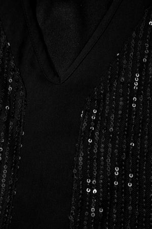 Black Sequin Racerback Tank
