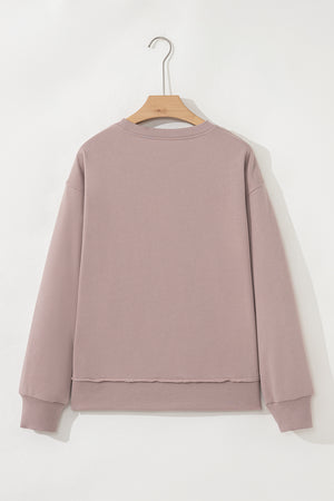 Dark Khaki GOBBLE Letter Graphic Thanksgiving Shift Sweatshirt