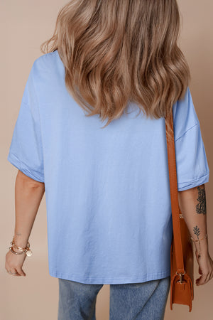 Myosotis American Flag Bow Knot Print Half Sleeve T Shirt