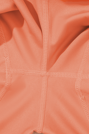 Grapefruit Orange Spaghetti Straps U Neck Pocketed Active Dress