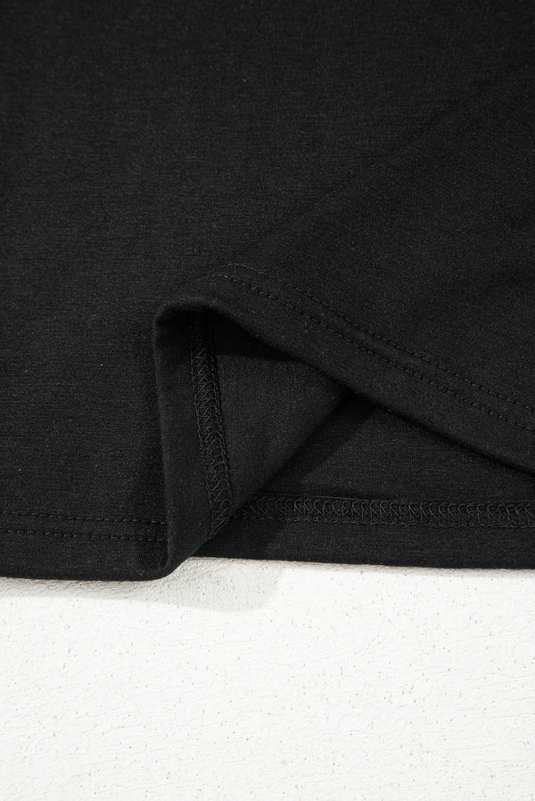 Black Spaghetti Strap Skinny Fit Cropped Tank Top
