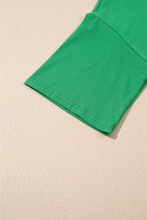 Bright Green Rhinestone Lucky Poker Cards Oversized T Shirt Mini Dress