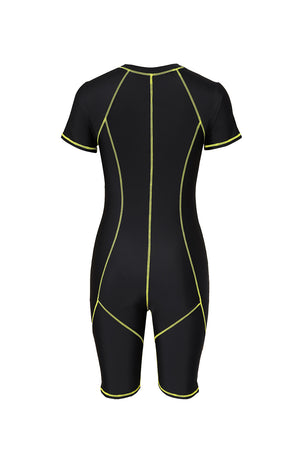 Black Seam Contoured Zip Front Wetsuit