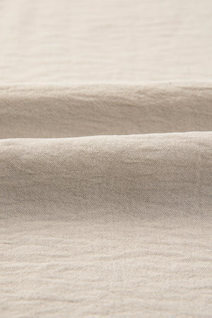 Khaki Stripe Stitched Detail Color Block Patchwork Oversized Pullover Top