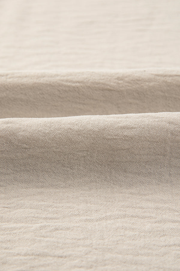 Khaki Stripe Stitched Detail Color Block Patchwork Oversized Pullover Top