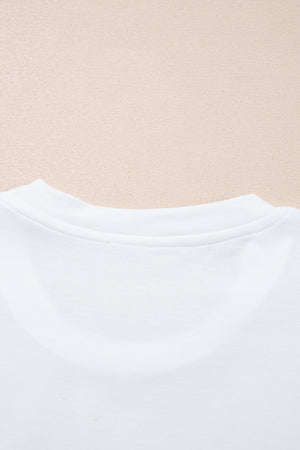 White Believe Christmas Father Graphic Crewneck T Shirt